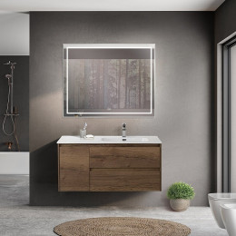 BelBagno Тумба с раковиной Kraft 100 R подвесная Rovere Tabacco