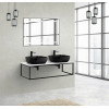 BelBagno Консоль с раковиной Etna-Kraft 140 чёрная матовая столешница EK-140-2-BL