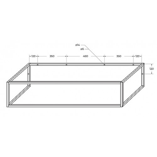 BelBagno Консоль с раковиной Etna-Kraft 140 чёрная матовая столешница EK-140-2-BL