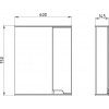 ASB-Mebel Зеркальный шкаф Вита 60 R белый/дуб золотой
