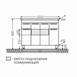 СанТа Тумба под умывальник Родос 100