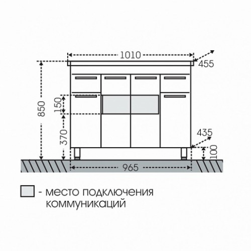 СанТа Тумба под умывальник Родос 100