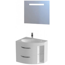 De Aqua Мебель для ванной Трио Люкс New 80 L, зеркало Экстра EXT 80 P
