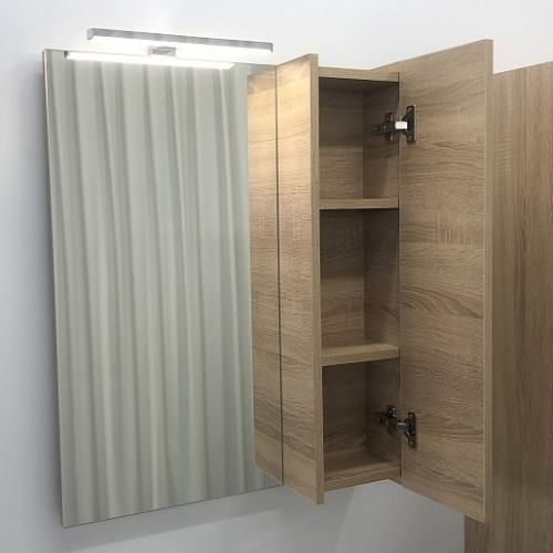 Comforty Зеркальный шкаф Тромсе 60 дуб сонома
