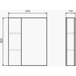 Comforty Зеркальный шкаф Тромсе 60 дуб сонома
