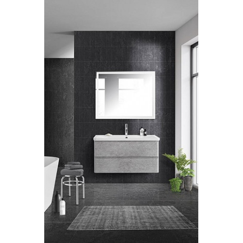 BelBagno Тумба с раковиной Albano 100 подвесная Cemento Verona Grigio