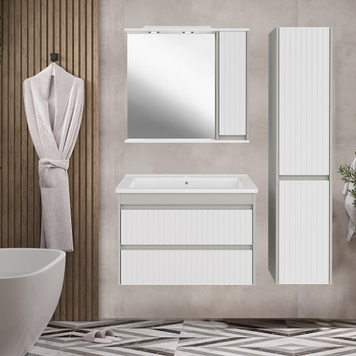 ASB-Mebel Зеркальный шкаф Мирано 85 R слоновая кость