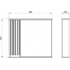 ASB-Mebel Зеркальный шкаф Мирано 85 R слоновая кость