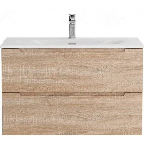 BelBagno Тумба с раковиной Etna 90 подвесная Rovere Bianco с раковиной BB-8099-90