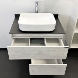 Comforty Мебель для ванной Прага 75 T-Y9378 подвесная дуб белый