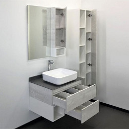 Comforty Мебель для ванной Прага 75 T-Y9378 подвесная дуб белый