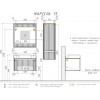 Comforty Тумба с раковиной Марсель 75 T-Y9378 подвесная белая матовая
