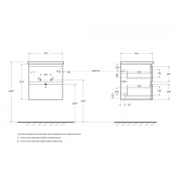 BelBagno Мебель для ванной Albano-Cer 50 Bianco Lucido