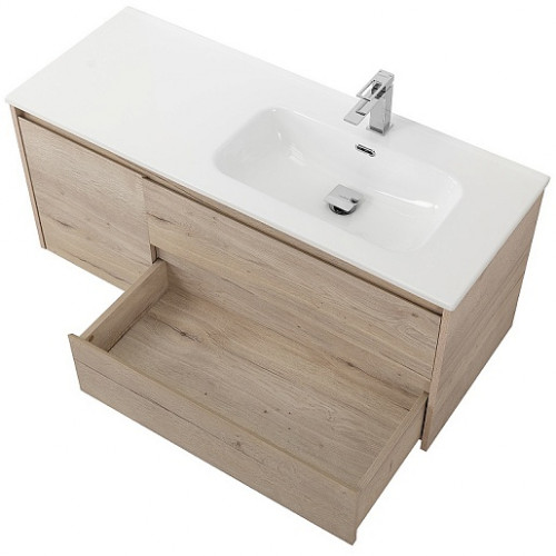 BelBagno Тумба с раковиной Kraft 120 R подвесная Rovere Galifax Bianco