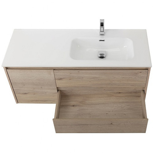 BelBagno Тумба с раковиной Kraft 120 R подвесная Rovere Galifax Bianco