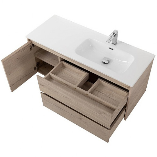 BelBagno Тумба с раковиной Kraft 120 R подвесная Rovere Galifax Bianco
