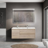 BelBagno Тумба с раковиной Kraft 120 R подвесная Rovere Galifax Bianco