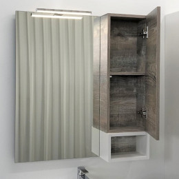 Comforty Зеркальный шкаф Турин 75 дуб бежевый
