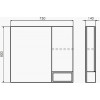 Comforty Зеркальный шкаф Турин 75 дуб бежевый