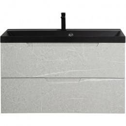 BelBagno Тумба с раковиной Vittoria 90 подвесная Toros Bianco с раковиной BB900/450-LV-ART-AST-NERO
