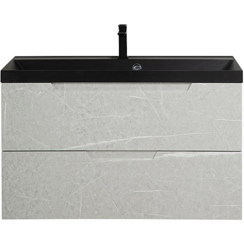 BelBagno Тумба с раковиной Vittoria 90 подвесная Toros Bianco с раковиной BB900/450-LV-ART-AST-NERO