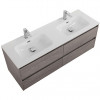 BelBagno Тумба с раковиной Kraft 140 подвесная 4 ящика Cemento Grigio двойная раковина