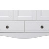 ASB-Woodline Тумба с раковиной Салерно 80 белый/патина серебро, массив ясеня