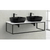 BelBagno Консоль с раковиной Etna-Kraft 120 чёрная матовая столешница EK-120-2-BL