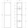 BelBagno Пенал для ванной Fly-Marino 40/150 L Rovere Nature