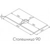 Акватон Тумба с раковиной и белой столешницей Либерти 90 Mila 40 белая/дуб эльвезия