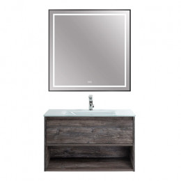 BelBagno Зеркало SPC-KRAFT-800-800-LED-TCH-WARM-NERO