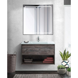 BelBagno Зеркало SPC-KRAFT-800-800-LED-TCH-WARM-NERO