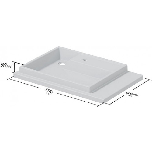 СанТа Тумба с раковиной под стиральную машину Луна 75 L белая