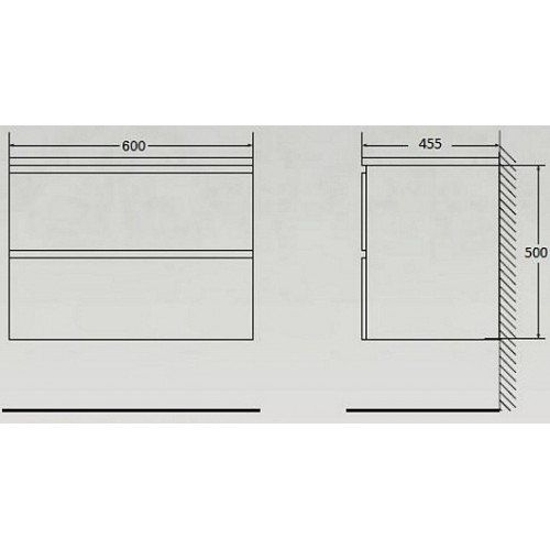 BelBagno Тумба с раковиной Acqua 60 подвесная Rovere Rustico