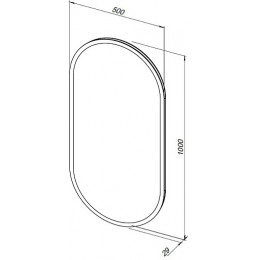 Aquanet Зеркало Монте 50x100