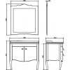 Comforty Мебель для ванной Лувр 90 белая