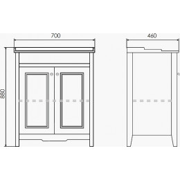 Comforty Мебель для ванной Тбилиси 70 белая