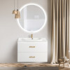BelBagno Тумба с раковиной Onda-M 80 подвесная Bianco Lucido ручка-скоба