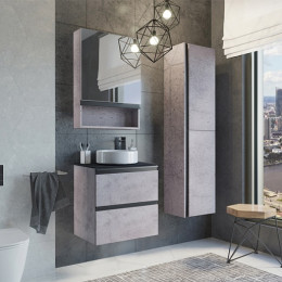 Comforty Тумба с раковиной Эдинбург 60 2 9111 подвесная бетон светлый