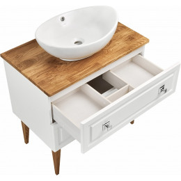 ASB-Woodline Тумба под раковину Каталина 80 white