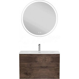 BelBagno Тумба с раковиной Etna 90 подвесная Rovere Moro с раковиной BB-8099-90