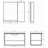 Comforty Мебель для ванной Бонн 90 (Quadro) подвесная дуб дымчатый