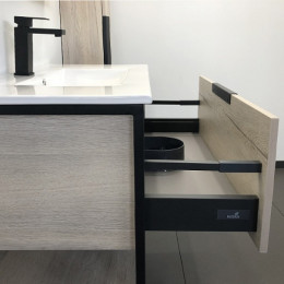 Comforty Мебель для ванной Бонн 90 (Quadro) подвесная дуб дымчатый