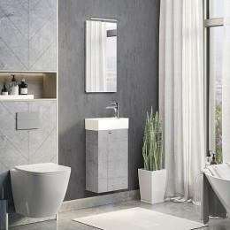 Comforty Зеркало Асти 40 бетон светлый