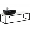 BelBagno Консоль с раковиной Etna-Kraft 120 чёрная матовая столешница EK-120-AS-BO-L