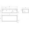 BelBagno Консоль с раковиной Etna-Kraft 120 чёрная матовая столешница EK-120-AS-BO-L