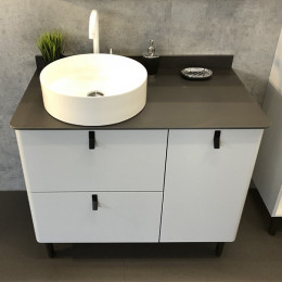 Comforty Тумба с раковиной Сорренто 90Н светло-серая матовая