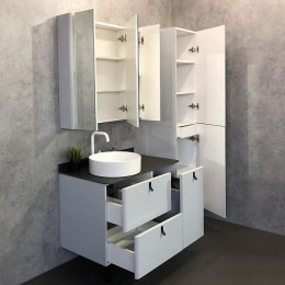 Comforty Тумба с раковиной Сорренто 90Н светло-серая матовая