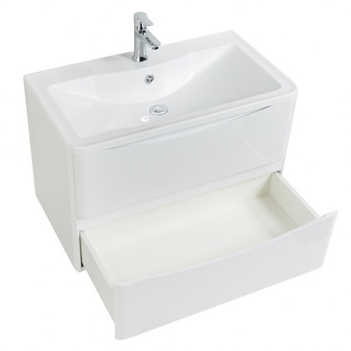 BelBagno Тумба с раковиной Acqua 90 подвесная Bianco Lucido