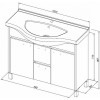 Aquanet Тумба под раковину Донна 100 белый дуб/белая